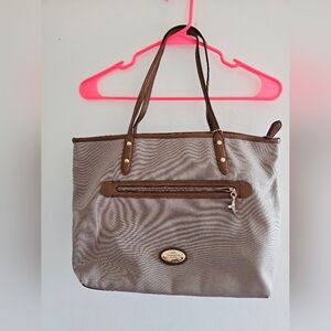 Coach Brown and Tan Tote Bag
